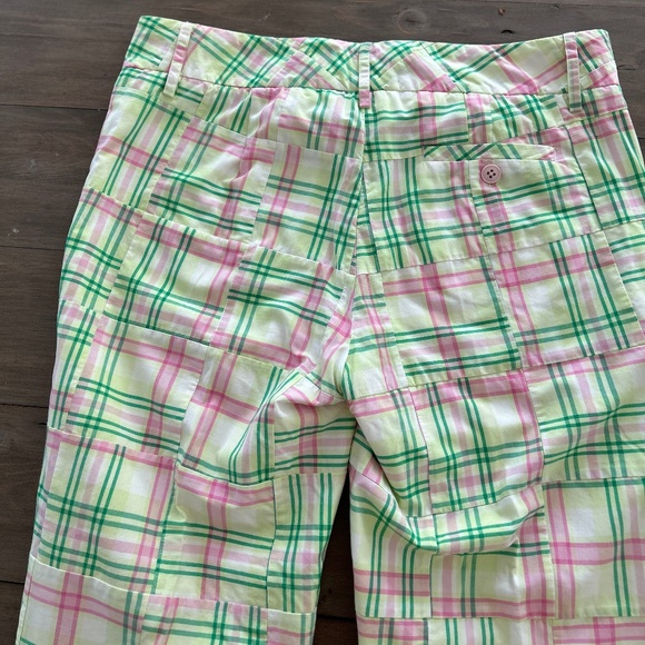 Lilly Pulitzer Madras Summer Pants Defined! Pinks + Greens + White Sz 6 - Picture 11 of 16